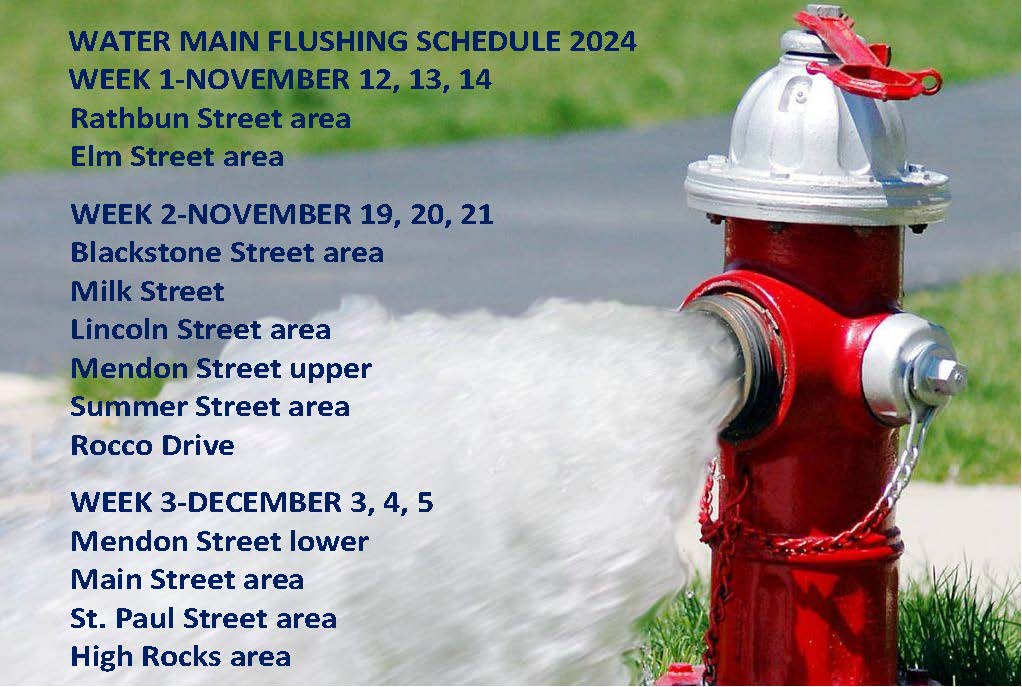 Flushing schedule 2024