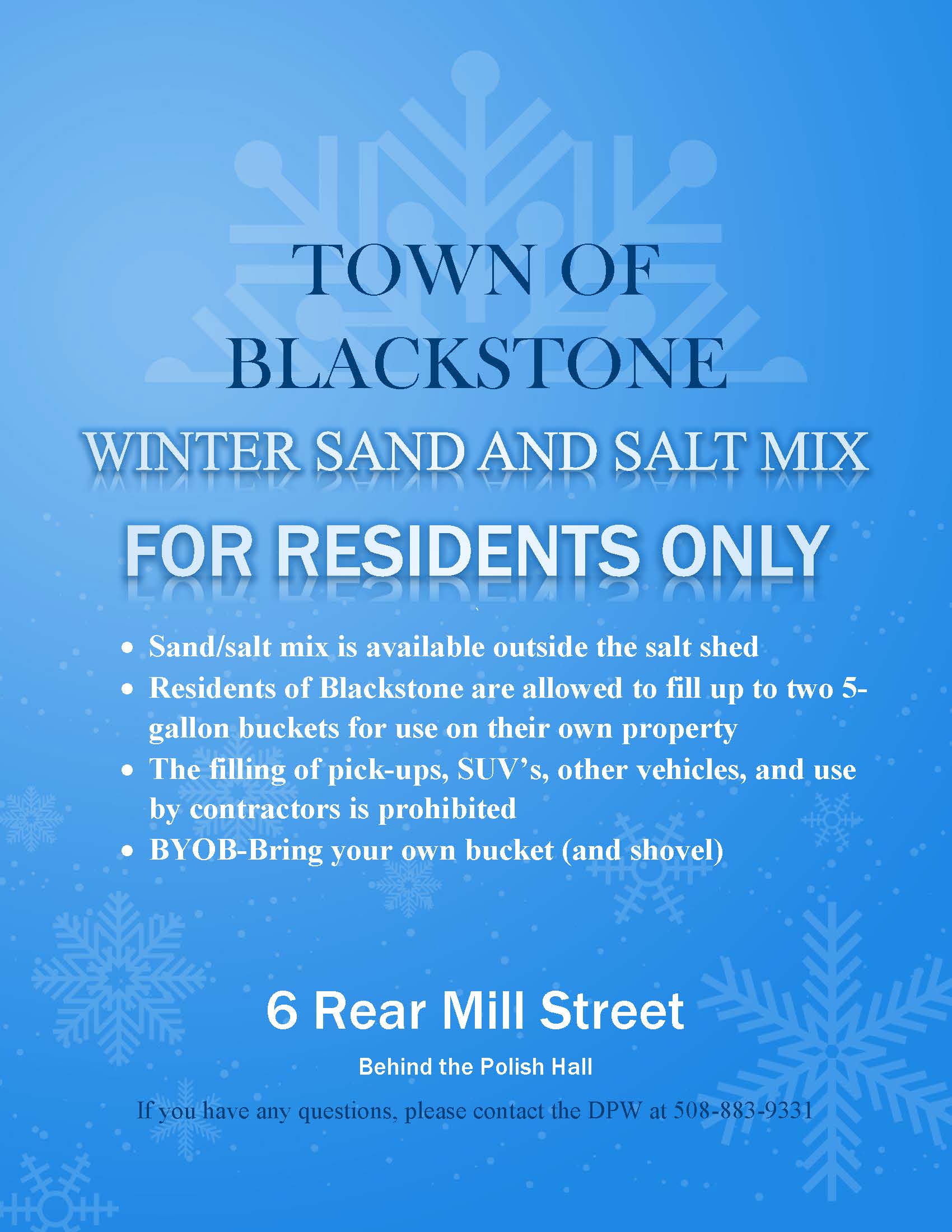 Sand Salt Mix Notice