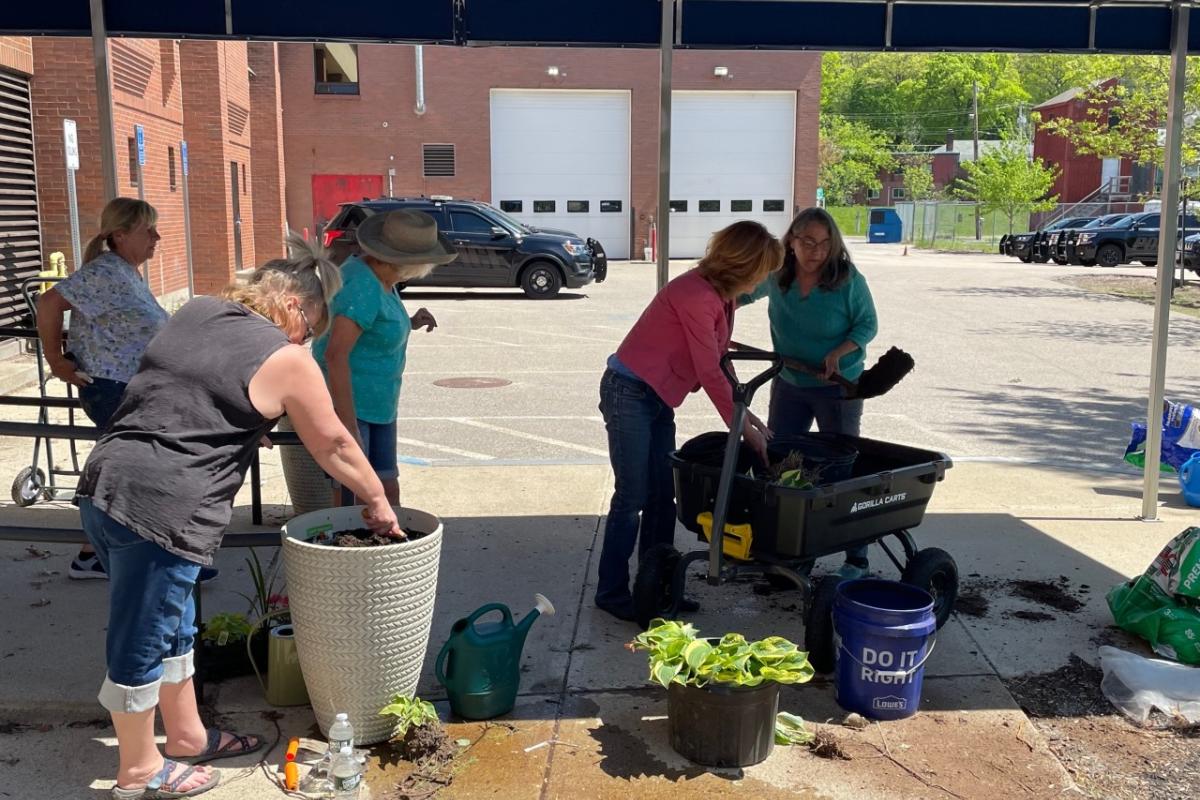 First day of Blackstone Millville Garden Club - May 17-2022